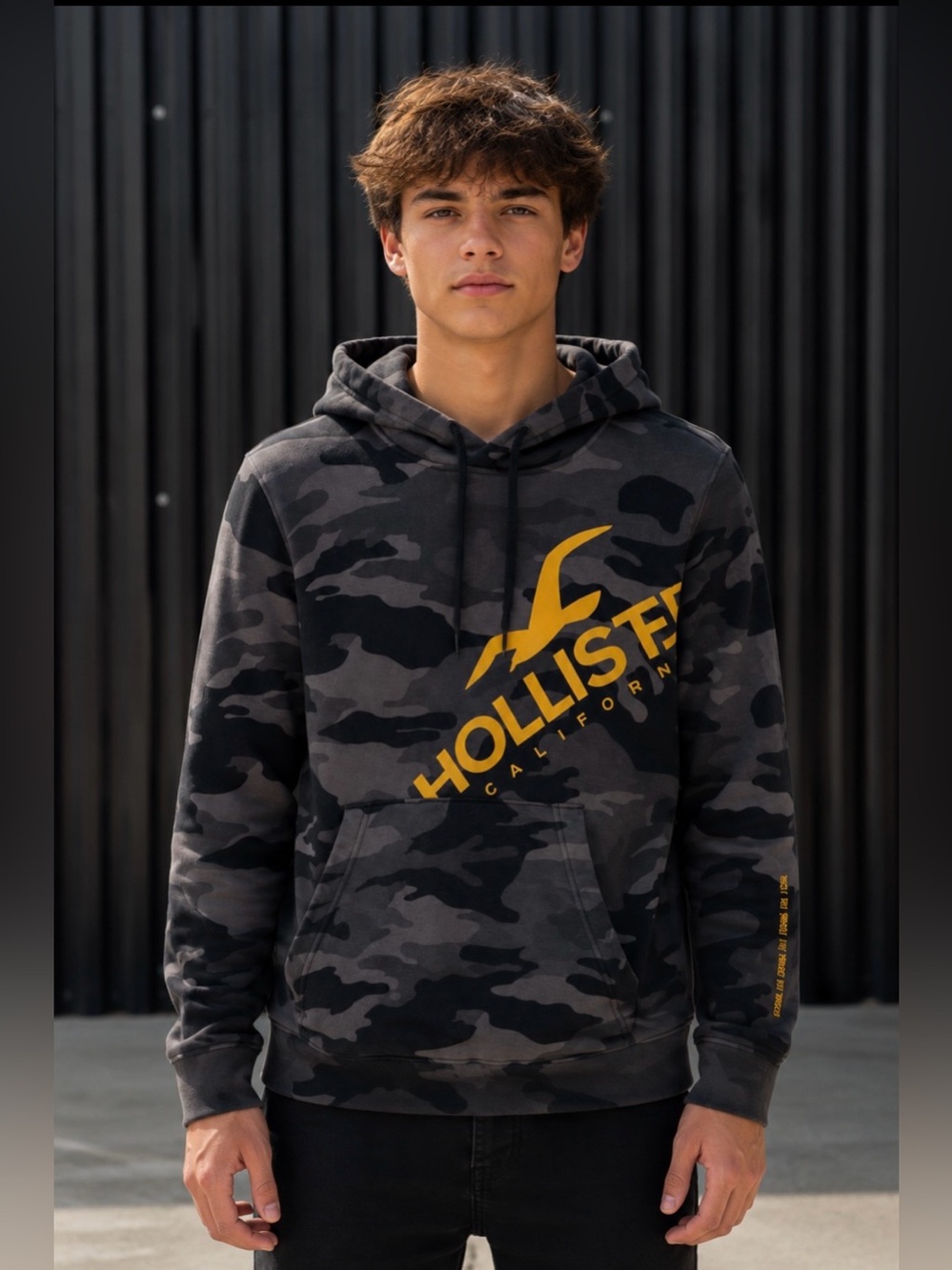 Hollister Camo Hoodie Unisex  Size Extra Small